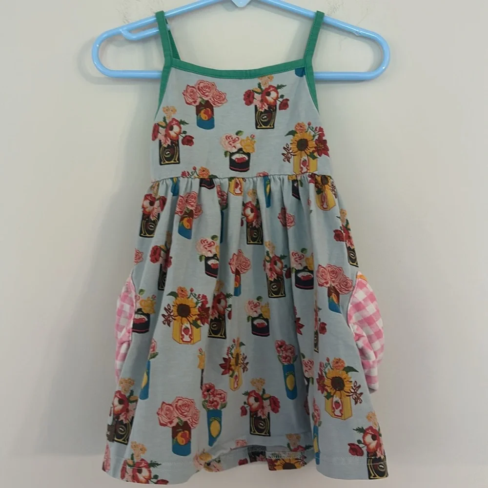 Matilda Jane Brilliant Daydream Pocketful of Flowers Dress Toddler Girls size 2t